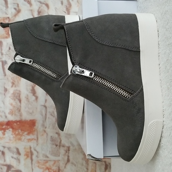 New Steve Madden Wedgie Leather Sneakers - Picture 11 of 13